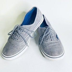 Vans Off The Wall Women’s 7.5 Men's 6 Herringbone Gray Skater Skate Shoe Sneaker